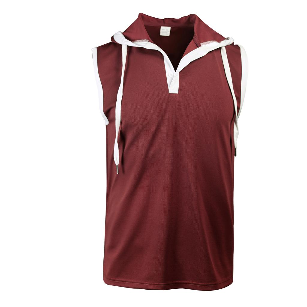 Summer Hooded Camisole Casual Sleeveless Men's T-shirts