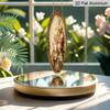 2D Flat, 1pc Round Vintage Floral Metal Wall Decor - Beige & Golden Suitable for Home, Suitable for Housewarming Gifts, Round Aluminum Plaque with