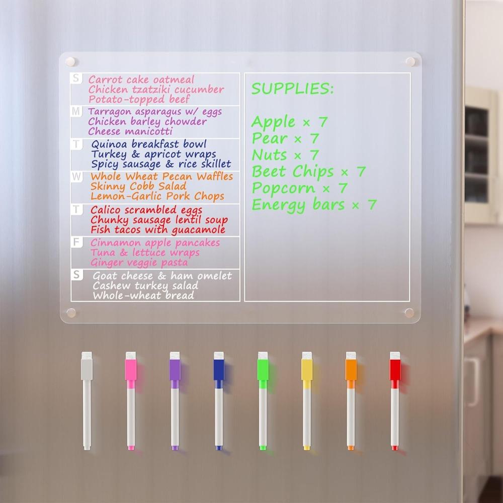 Acrylic Acrylic Dry Erase Board Magnetic Magnetic Acrylic Dry Erase  Kitchen Organization