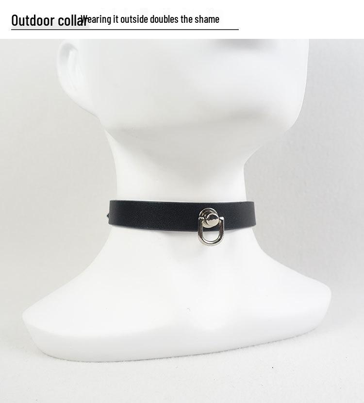 Stealth Nipple Clamps & SM Collar Set: Unisex Outdoor Sex Toys with Penis Mask & Anal Plug