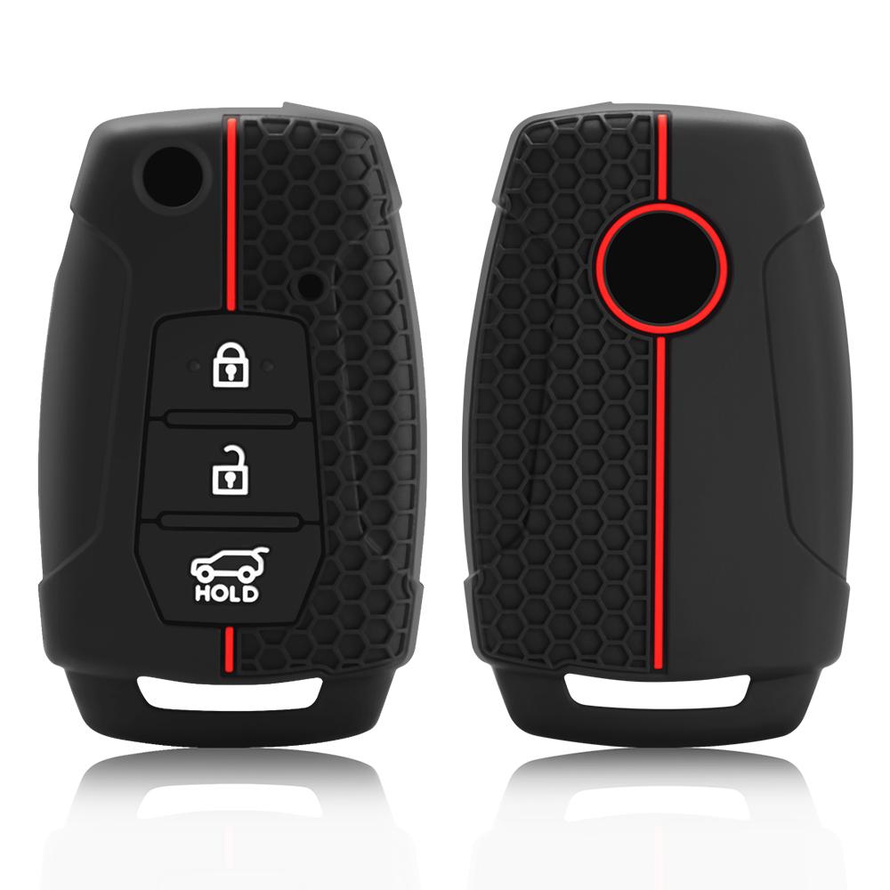 For SsangYong Kyron 2 Sanka Actyon Korando Tivoli Silicone Car Key Case Cover Protector Shell Fob Holder Keyless Accessories