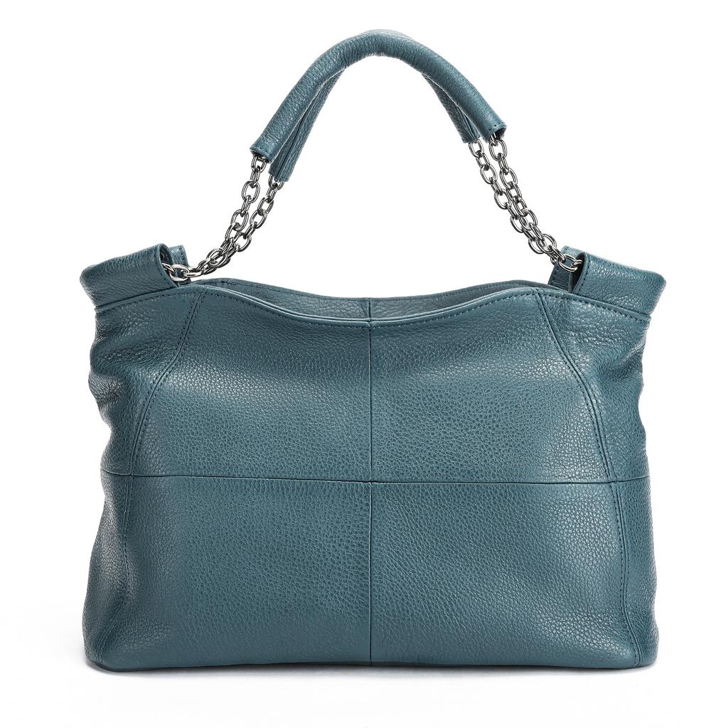 Ręcznie robiona damska torebka z prawdziwej skóry w stylu retro, na jedno ramię, crossbody, z górnej warstwy skóry bydlęcej, łańcuszek pod pachę, torebka o dużej pojemności