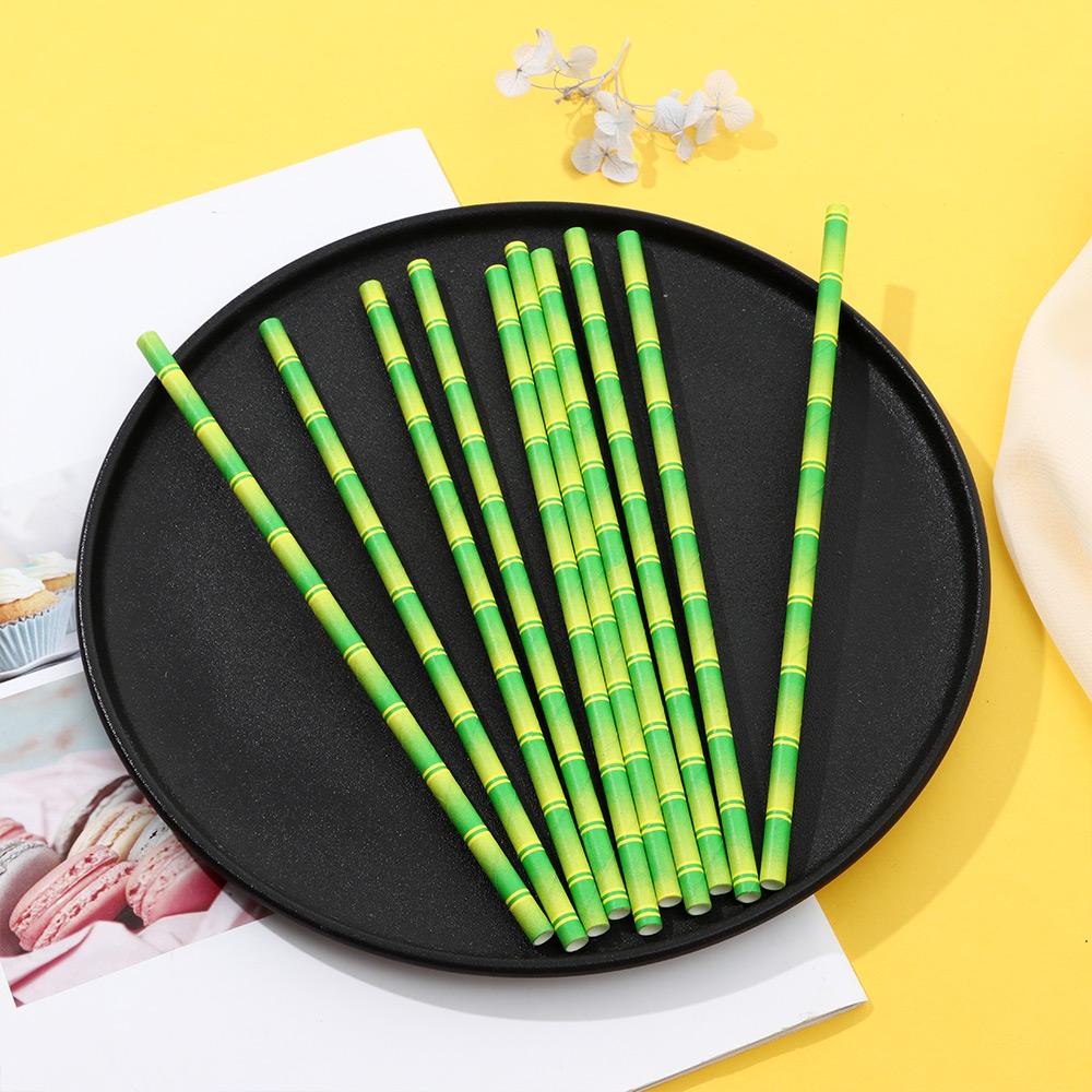 25pcs Reusable Wedding Cocktail Drink Drinking Tubes Paper Tubes Party Supplies Bamboo Straws