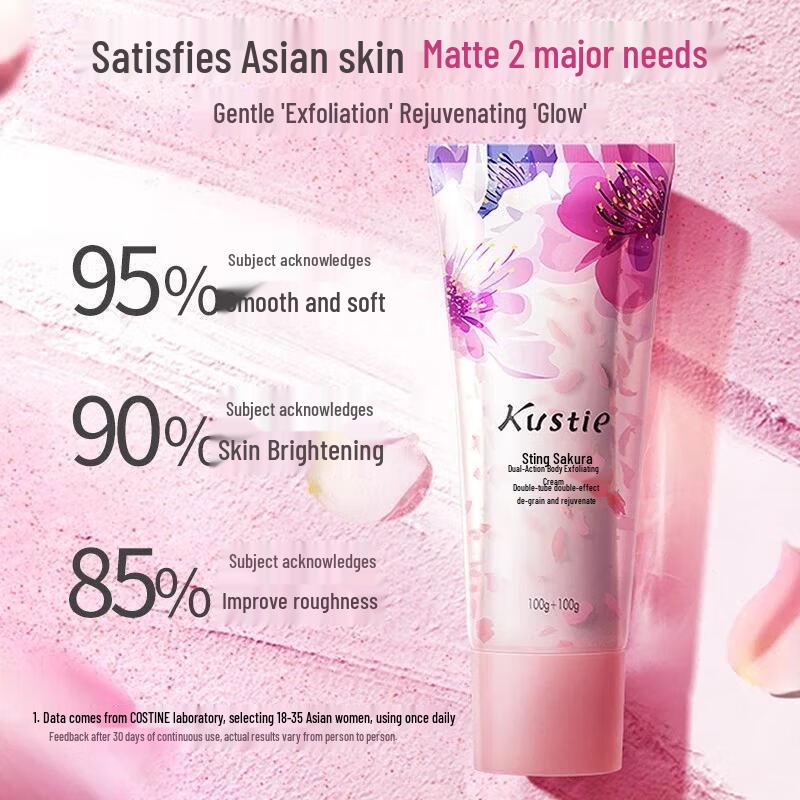 Kustie Rose Fragrance Dual-Effect Body Scrub