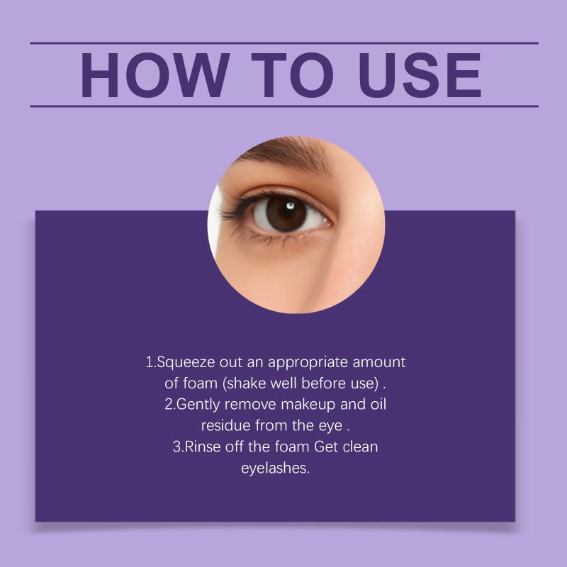 Eye Cleansing Mousse Eyelid&Eyelash Gentle Cleaning Eye Protection Refreshing And Moisturizing Eye Makeup Cleaning Mousse 60Ml one size