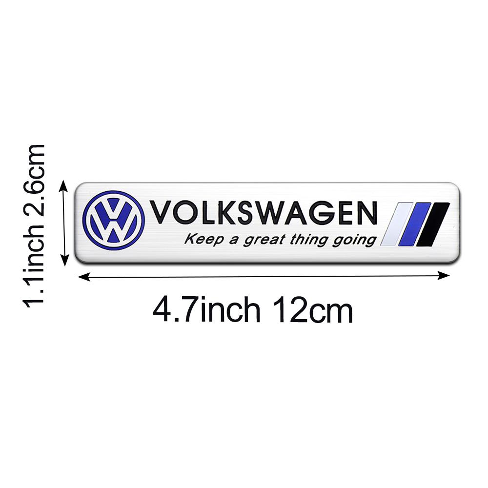 SVLHP1 1pc 3D Aluminum Letter Emblem Car Side Fender trunk Body Decoration Stickers For VW Racing Golf 7 8 GTI Tiguan Auto Accessories