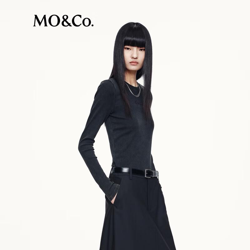 MO&Co. Women's Letter Print Slim Fit Tee