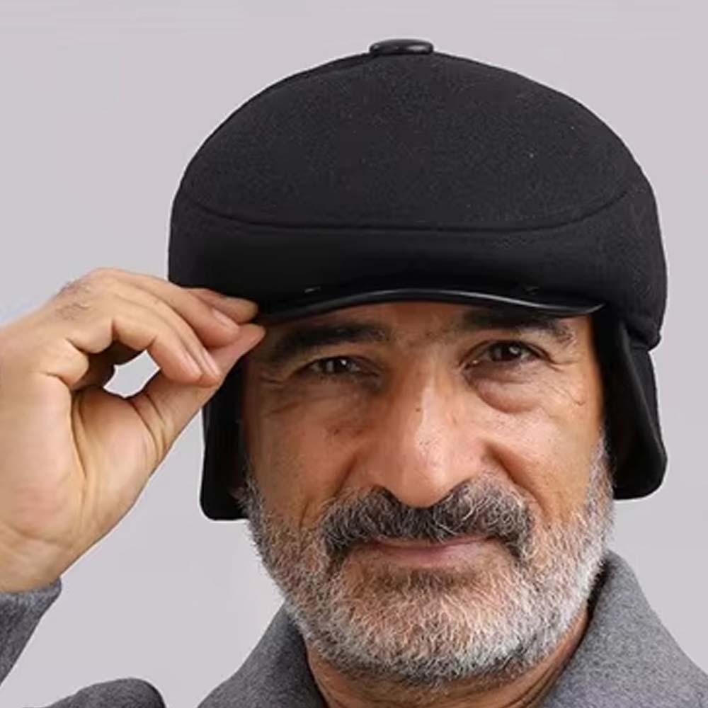 Headgear Earflap Woolen Hat Anti-cold Hooded Thermal Cap Classic Ear Protection Peaked Cap  Autumn
