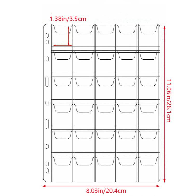 Large Capacity Coin Collection Album: Ancient and Commemorative Coins Loose-Leaf Collector Folder with Transparent Pages for Banknotes.