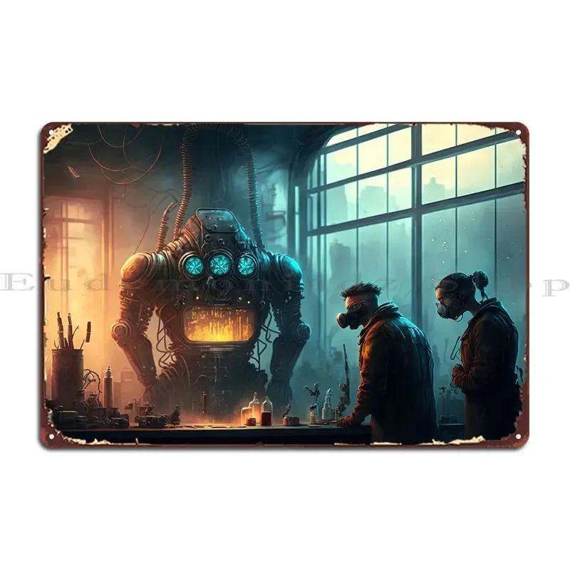 Futuristic Laboratory Metal Sign Cinema Decoration Customize Home Home Tin Sign Poster 20x30cm(7.8x11.8inch)