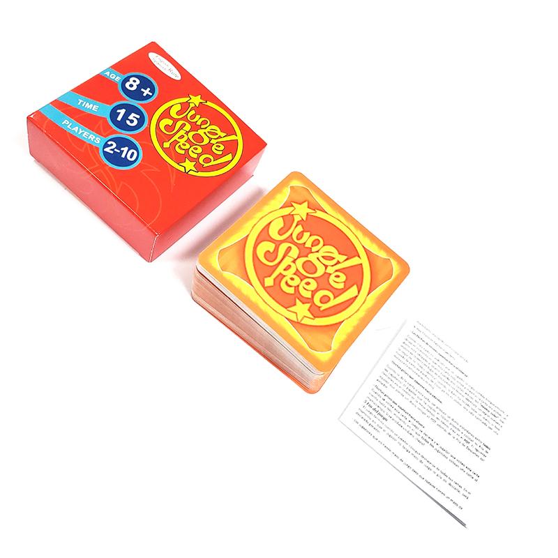 Domowa rozrywka Akcesoria DIY Gra planszowa Jungle Brązowy żeton z drewna Run Fast Pair Forest Speed Party Cards Game