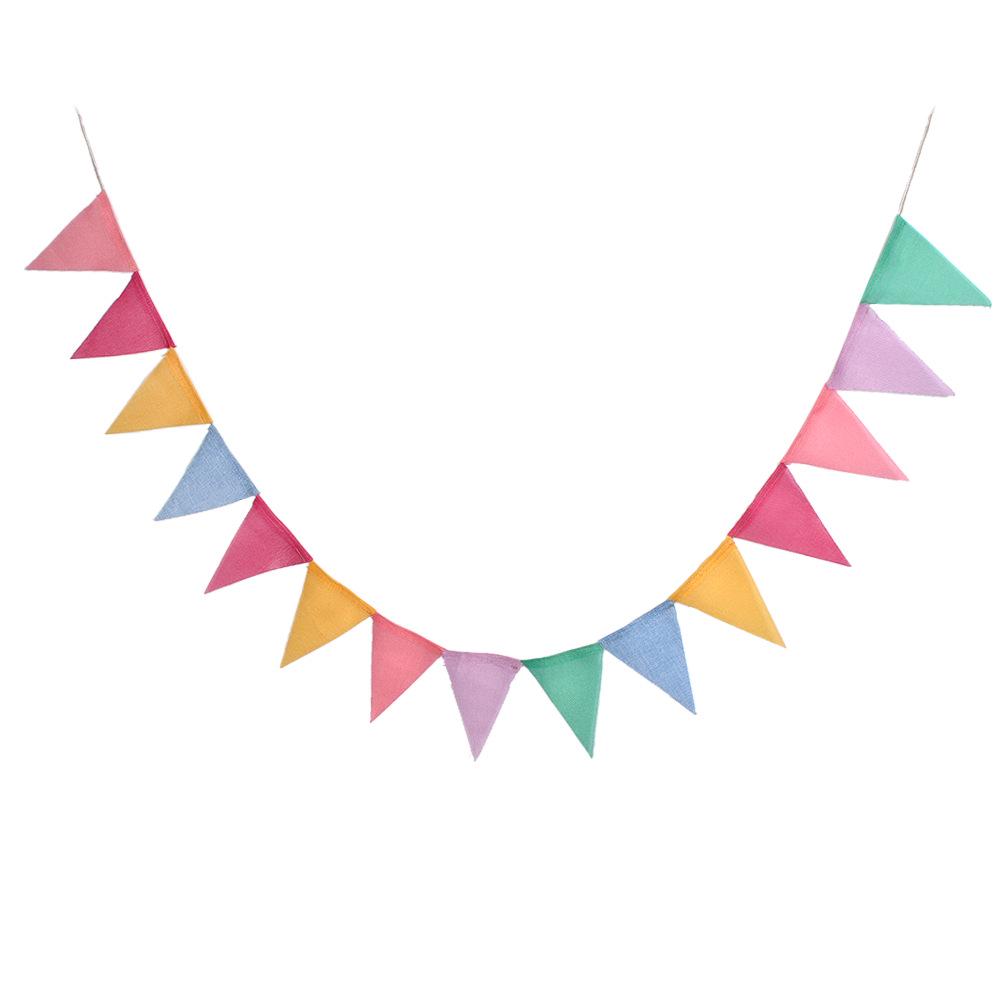 Colorful DIY Triangle Flag Bunting for Christmas, Wedding, Birthday, Party Decoration