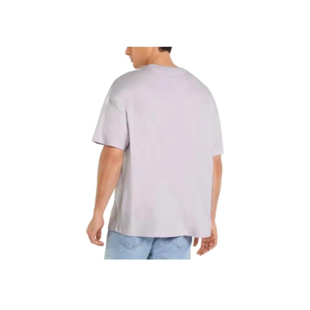 Puma Spliced Pocket Crew Neck Short Sleeve T-Shirt Men Tops Light-Purple 535418-17