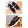 Men Old Beijing Cloth Shoes, High-top Thick Fleece Lined Casual Cotton-padded Shoes, Warm Comfortable Versatile Winter Shoes for Middle-aged & Elderly