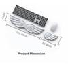 Angel Wing Wrist Rest Ergonomic Memory Foam Wrist Rest for Computer Keyboard Mouse Set, Cute Gaming Keyboard Cushion Hand Support PU Leather Surface