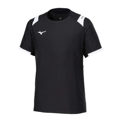 Volleyball Wear BASIC Short-sleeved Training Top V2MEB530 Unisex Black X White M