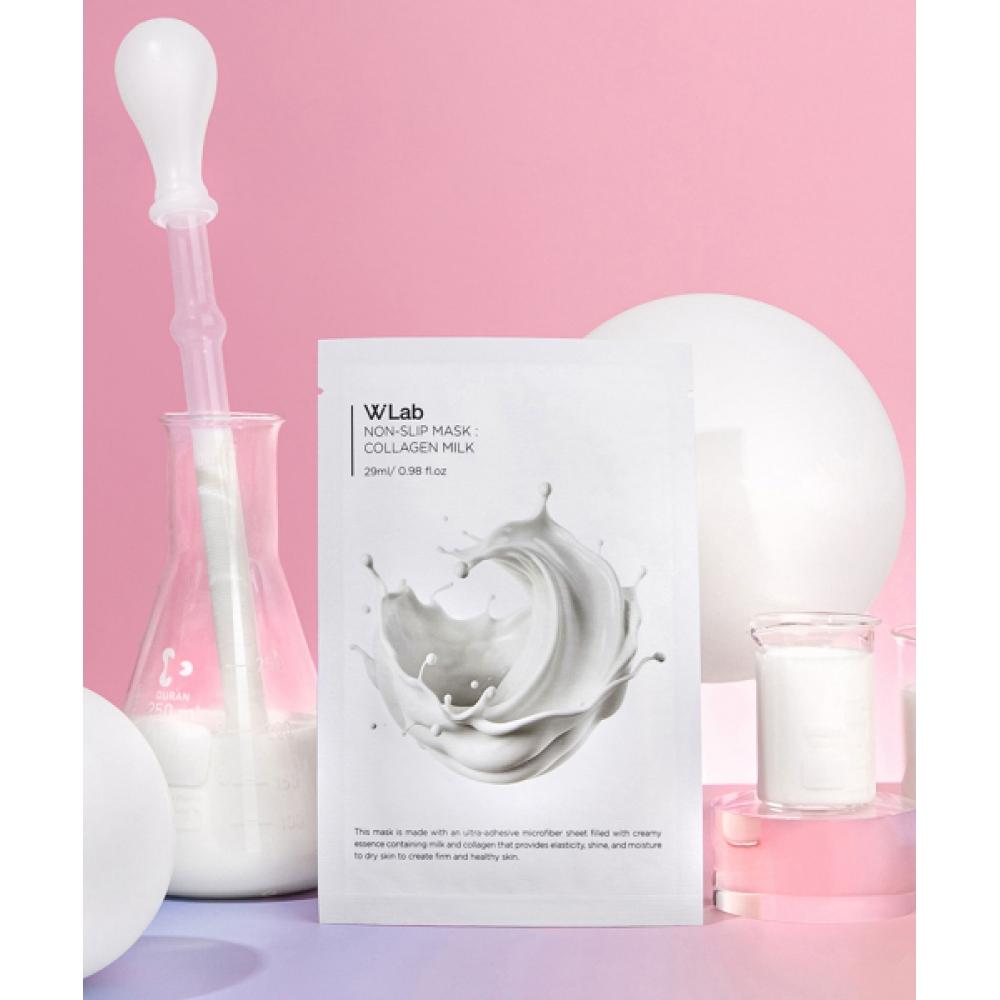 Wlab [5 Sheets] Wlab Non Slip Mask Collagen Milk NONE