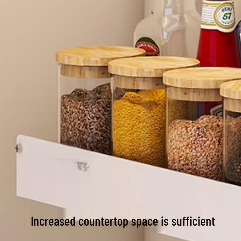 Yunshuang Stainless Steel Wall-Mounted Kitchen Spice Rack with 3 Seasoning Boxes