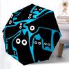 1pc Cat Blue Automatic Open/Close Umbrella, Portable Folding Umbrella, Compact Travel Umbrella For014