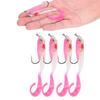 5PCS Fish Lures Artificial Fake Bait Soft Lures Seabass Fishing Tackle with Hook SO050-3