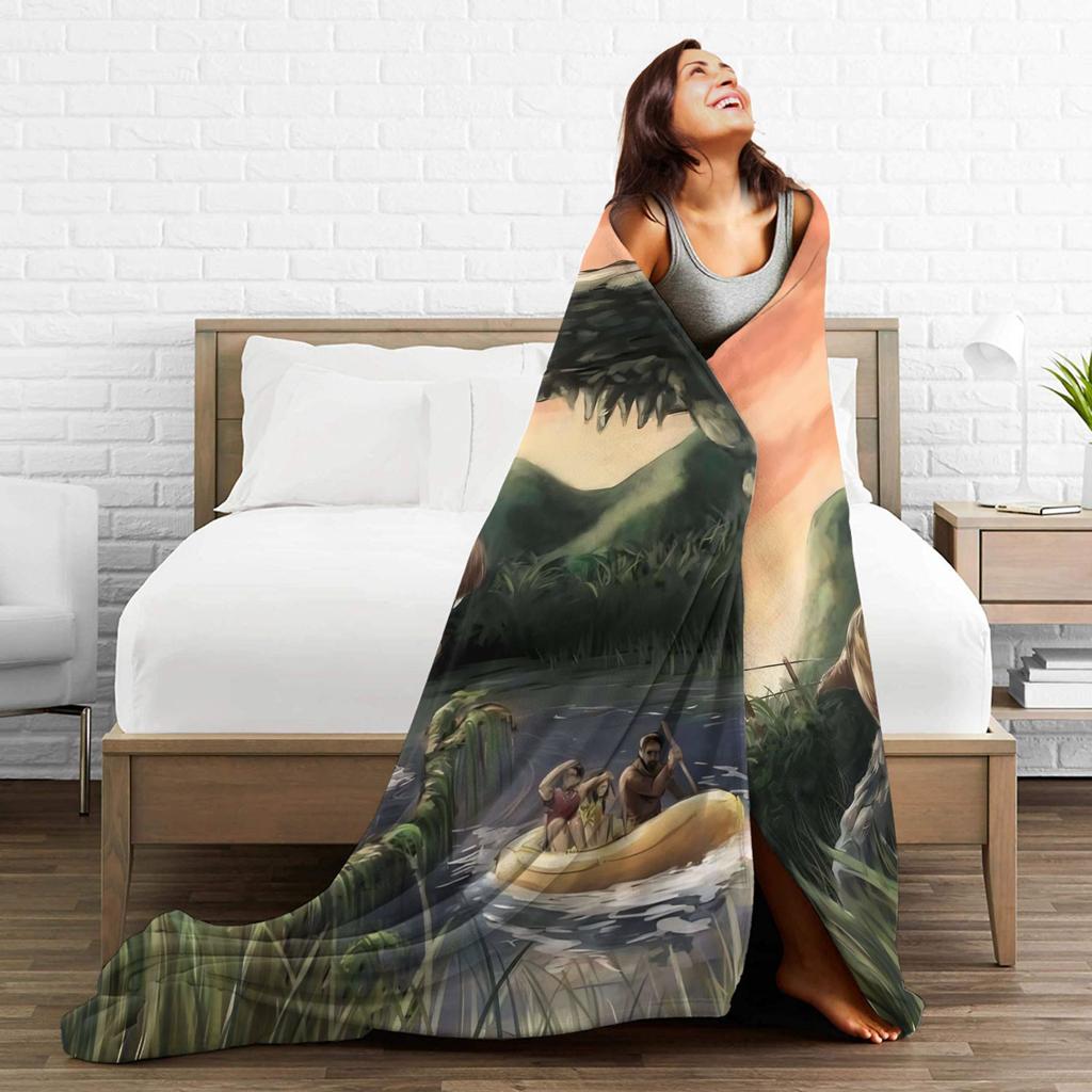Dinosaur World Blanket Quality Super Warm Jurassics Park Throw Blanket Winter Girls Boys Living Room Fashion Bedspread