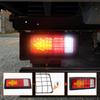 Ygmylandbb Truck Tail Light 24v LED Brake Small Truck Boat Towing Trailer LED Tail Light Universal Corner Arrow Iron Mesh Cover Set of 2 Left and