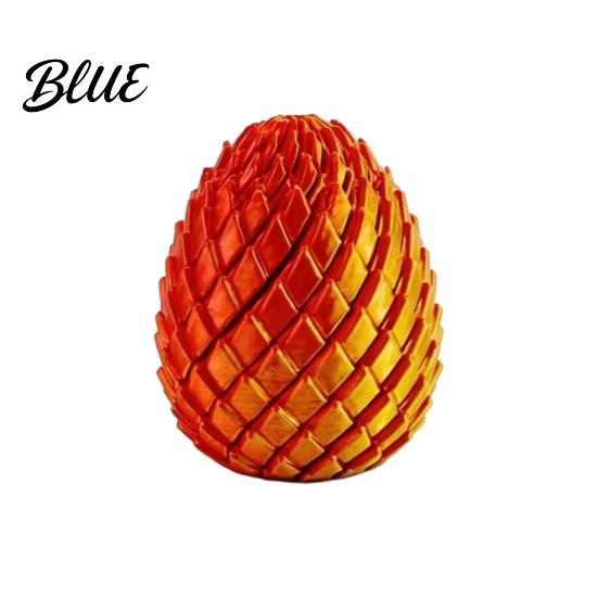 Decorative Desk Toy 3D Printed Twisting Egg Stress Relief Spiral Articulated Rotating Fidget Spinner
