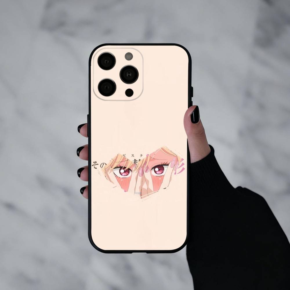 Mein Dress Up D-Darling M-Marin K-Kitagawa Handyhülle Für iPhone 17pro, 16,15,14,13,12,11 X XR Plus,Andere Weiche Schwarze Hülle