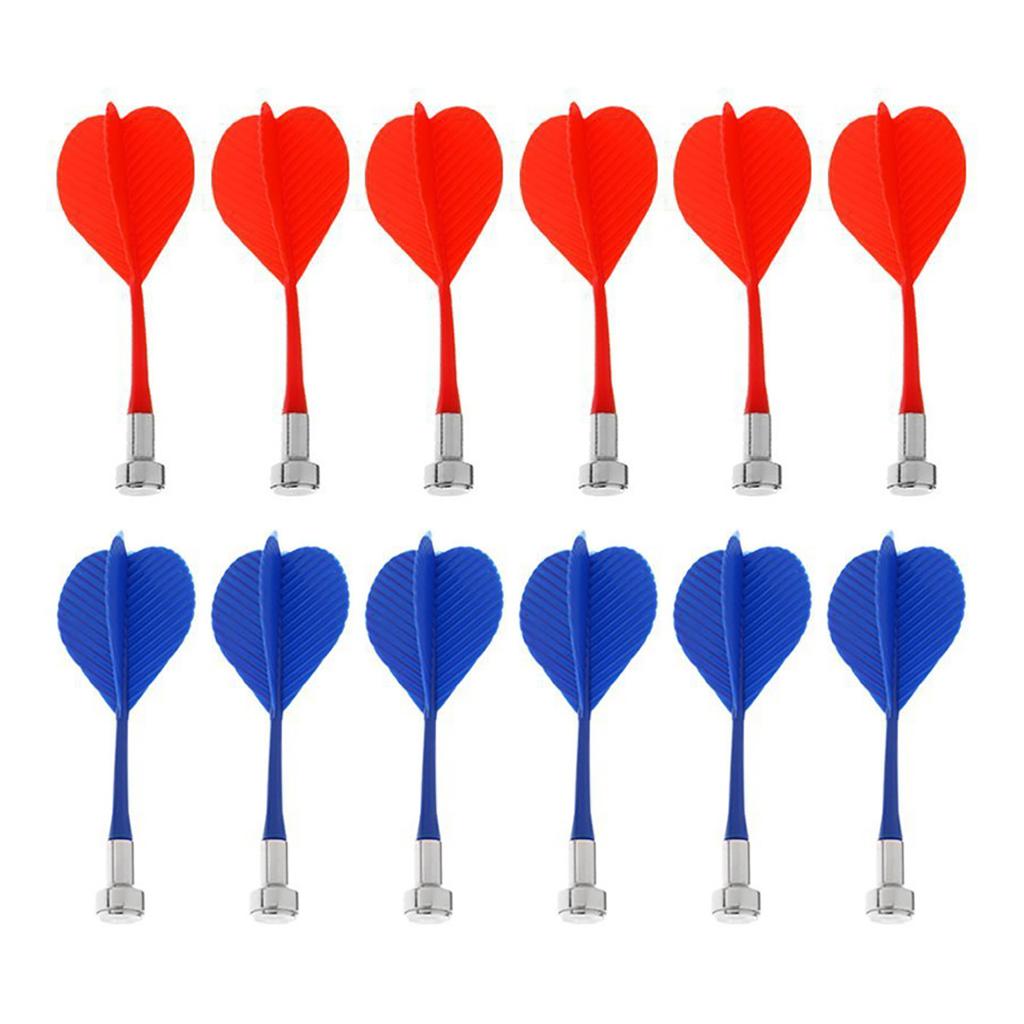 Set di Freccette Magnetiche Pratico da 12 Pezzi per Gioco di Freccette Magnetiche Indoor in Famiglia Freccette di Ricambio Lunghe di Sicurezza Freccette Magnetiche
