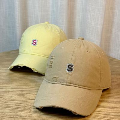 Letter Embroidered Baseball Cap for Women, New Spring/Summer Versatile Hat, Korean Style Wide Brim Duckbill Cap That Makes the Face Look Smaller