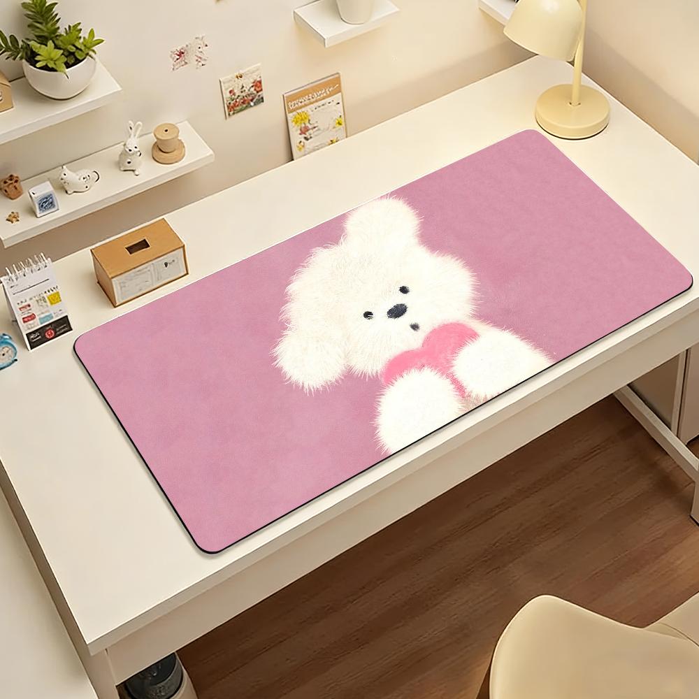 Cute Sherry Small Puppy Dog MousePad Nonslip Locking Edge PC Laptop Accessories Rubber Office Keyboard Large Game XXL DeskMat
