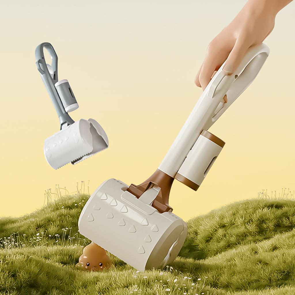 Convenient Dog Pooper Scooper Poop Picker with Poop Bag Holder Pet Waste Scooper Outdoor Poop Grabber Pet Walking Supply