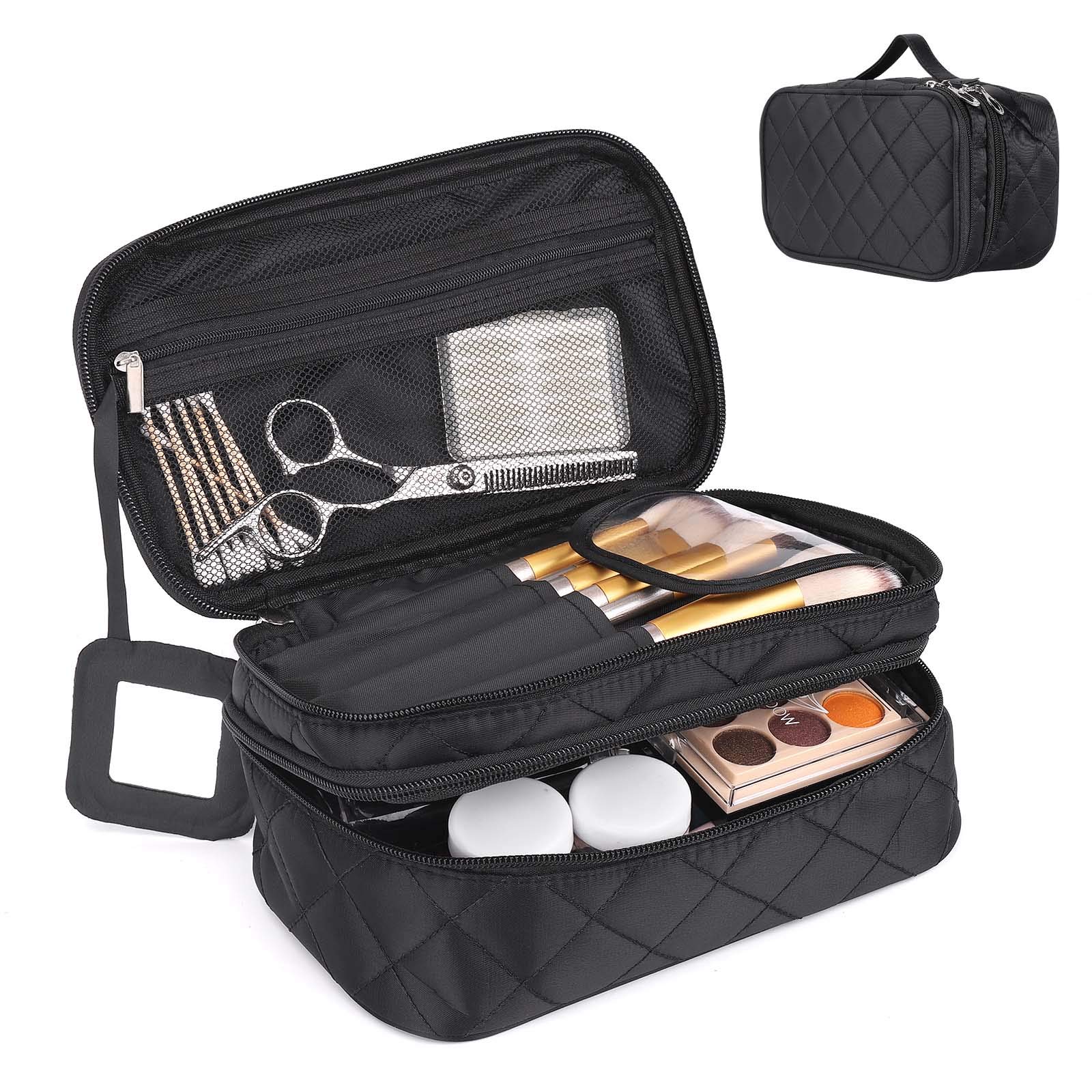 

Sanfire Органайзер для макияжа Косметический Многофункциональный Органайзер для хранения кистей для макияжа Моющийся Дорожный Органайзер для аксессуаров Большой вместимости для путешествий и деловых поездок