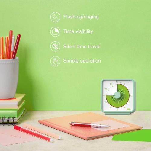 Conchstar 60-Minute Visual Timer for Kids, Fruit Pattern Design, Visual Countdown Timer for Classroom, Office, Kitchen, Pomodoro Timer, Silent Operati