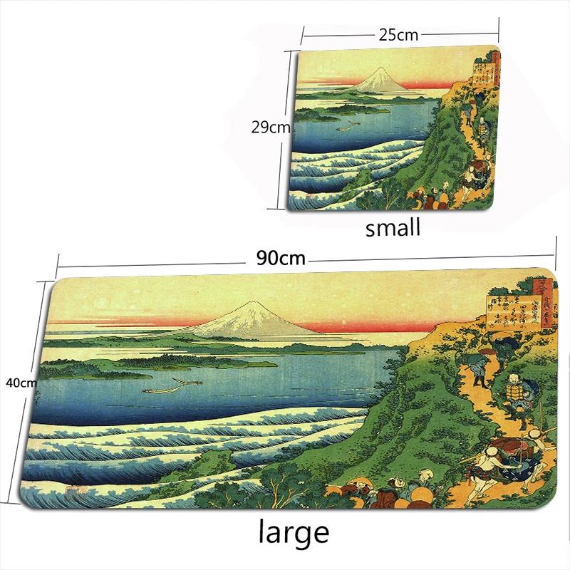 Giant Waves Mouse Pad Large Japanese-style Mouse Pads Company MouseMat Art Carpet Rugs Gamer Ukiyo-e Keyboard for Laptop 900X400