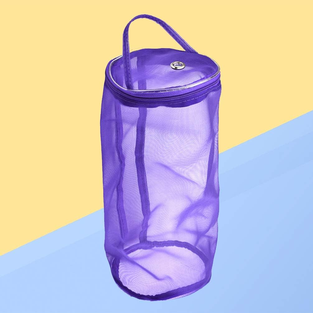 

Ciieeo Большая фиолетовая сумка для хранения пряжи для вязания, легкий органайзер-тоут для пряжи и аксессуаров для дома и путешествий, натуральный материал, без химикатов