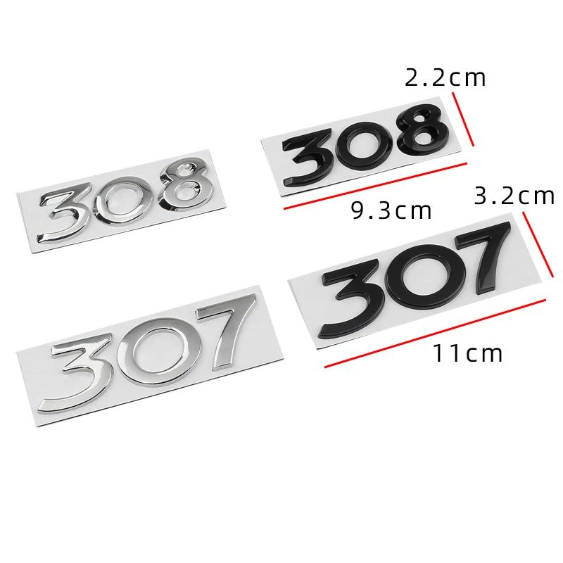 Auto Metall Hinterer Kofferraum Buchstaben Logo Abzeichen Emblem Aufkleber Für Peugeot 206 207 301 308 307 408 508 Dekoration Zubehör