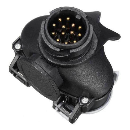 Trailer Plug Socket 13 To 7 Pin N & S Sockets Towbar Towing Conversion 12V Trailer Wiring Connector Plug Adapter EU Plug