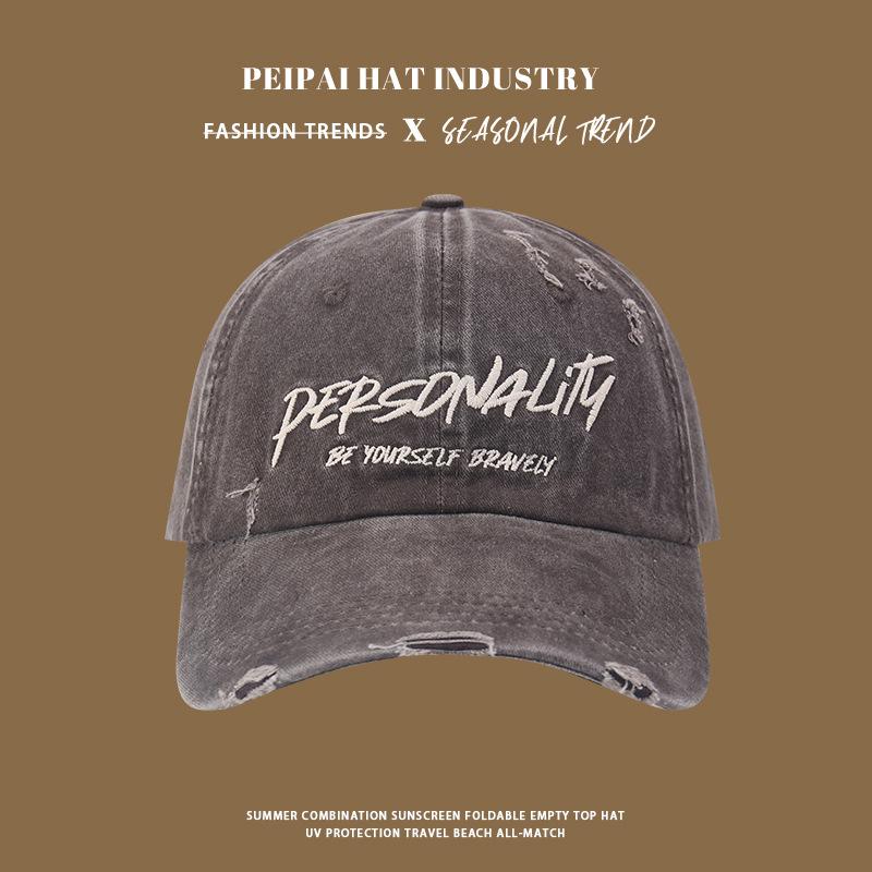 

Men s and women s versatile letter caps show face small tide couple sun hats Adjustable