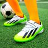 Children's football shoes tf broken nails artificial turf boys and girls leather foot training shoes