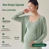 Robe de nuit de maternité sans coutures en modal Printemps/Été: Robe longue débardeur confortable post-partum pour femmes enceintes, pyjama sans soutien-gorge.