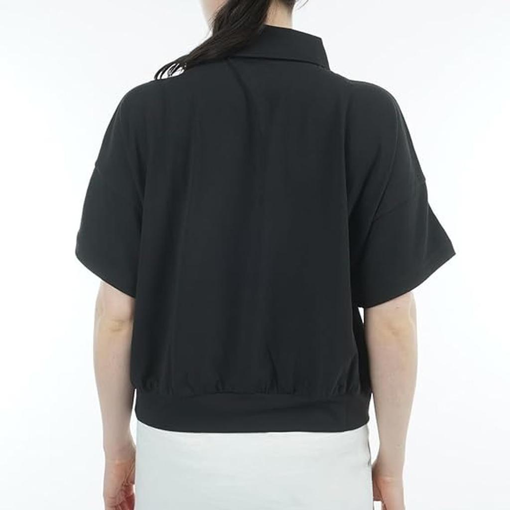 Golf Short Sleeve Big Polo Shirt Quick 2 [New Balance] Women's (Moisture Absorbent, Drying, Stretchy) / 012-5168503 010_Black [L]