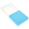 1PC 100 Well Microtube Storage Box for 1.8ml/2ml,  Autosampler Samples Rack,Plastic Vial Holder Rack,Blue