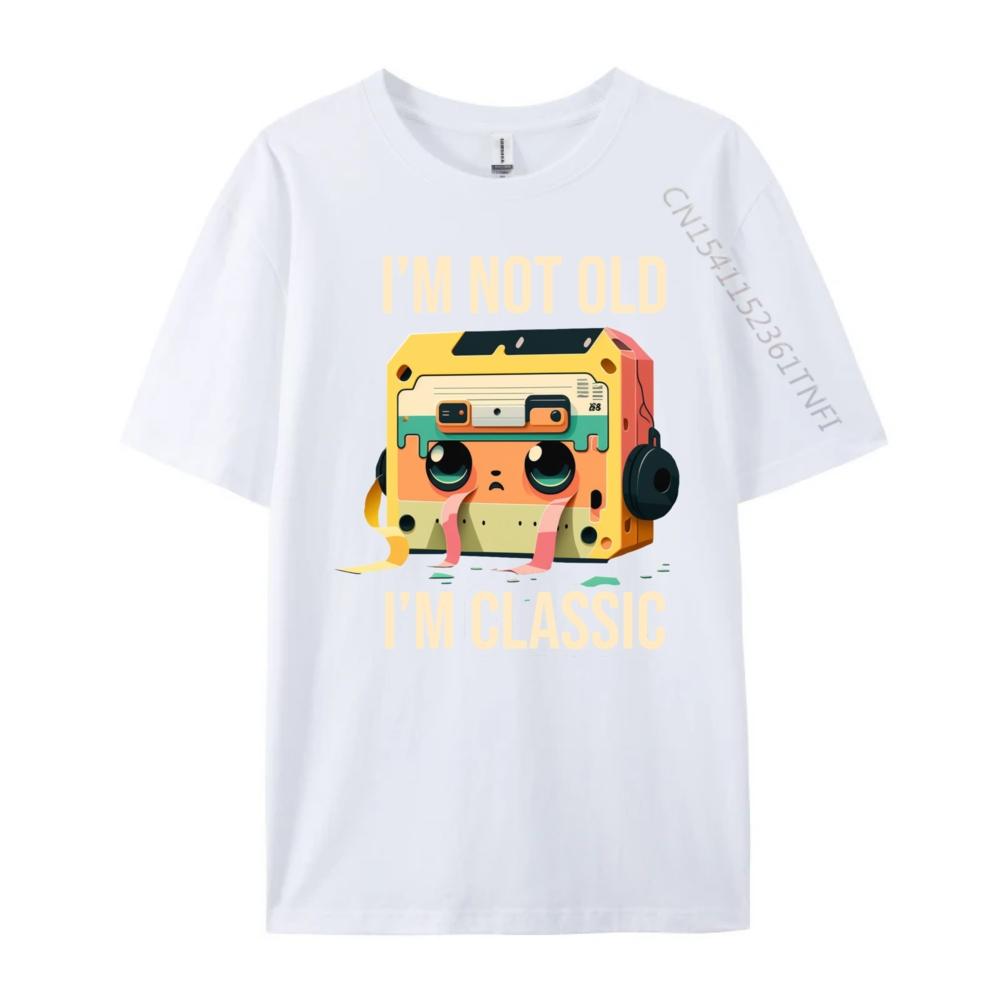 Ich bin nicht alt, ich bin klassisch Kassette T-Shirt Grafikshirts Herren T-Shirt Druck Luxus Designer Herren Kurzarm
