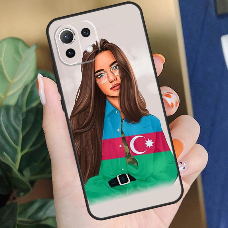 

Azerbaijan Flag Girl Case For Xiaomi 17 Pro Max 14 15 Ultra 13T 14T 15T Pro POCO F8 F7 F5 F6 X5 X6 X7 Pro Coque Xiaomi 17Pro Max