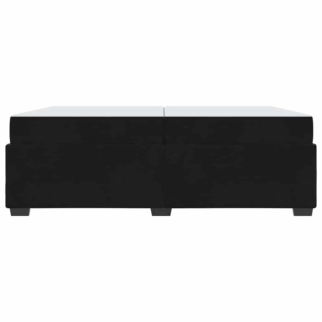 Bed Frame with Mattress Black 200 x 200 cm Fabric