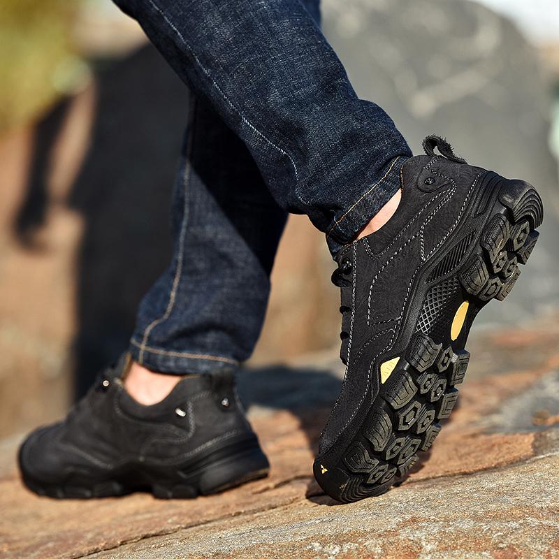 Men Genuine Leather Sports Sneakers Man Travel Casual Shoes Leisure Walking Climbing Men's Footwear Outdoor Camping Hiking Shoes