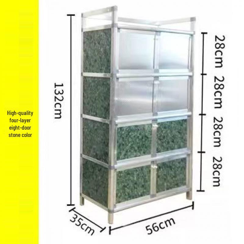 Vintage Cupboard: Floor-Standing Kitchen Cabinet with Shelving and Doors for Dishes and Utensils Storage