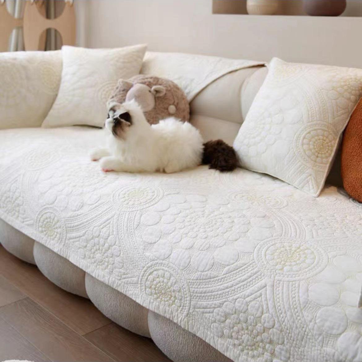 

Подушка для дивана из стираного хлопка, универсальная противоскользящая подушка для сиденья на все времена года, простой кожаный чехол для дивана, подлокотник и спинка 70*70