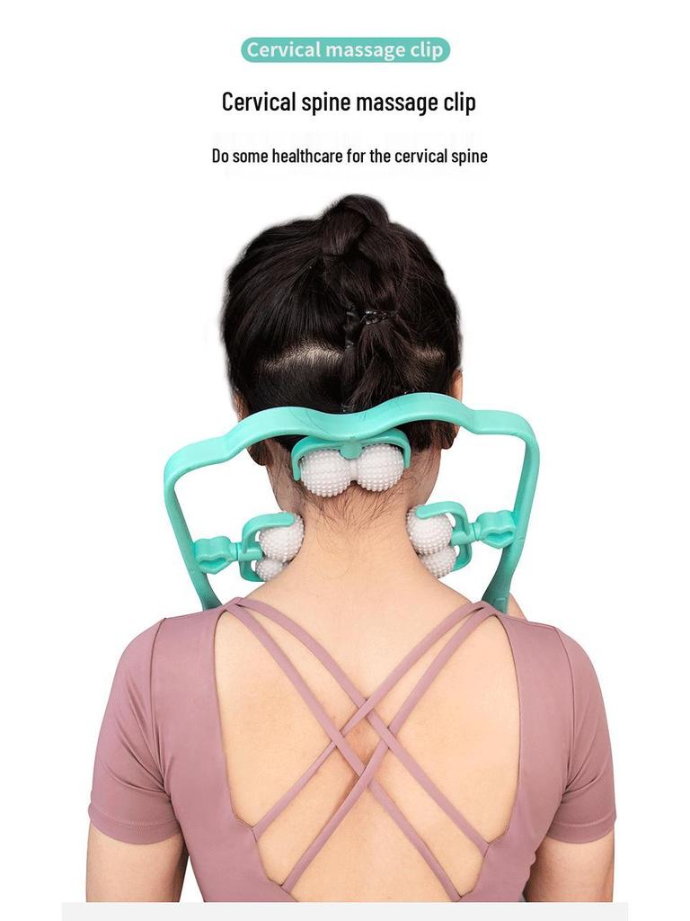 Handheld Dual Ball Neck & Trapezius Massager for Cervical Spine – Multifunctional Manual Massager